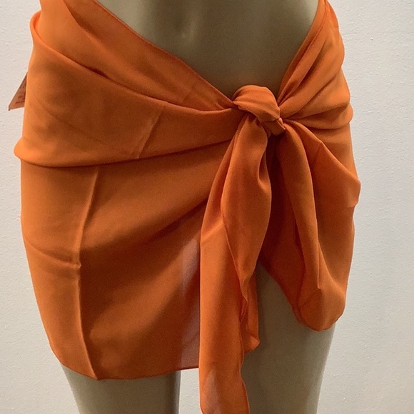 Zuliana Orange Beach Sarong/Cover Up. Made in USA. New With Tags. - Picture 1 of 5